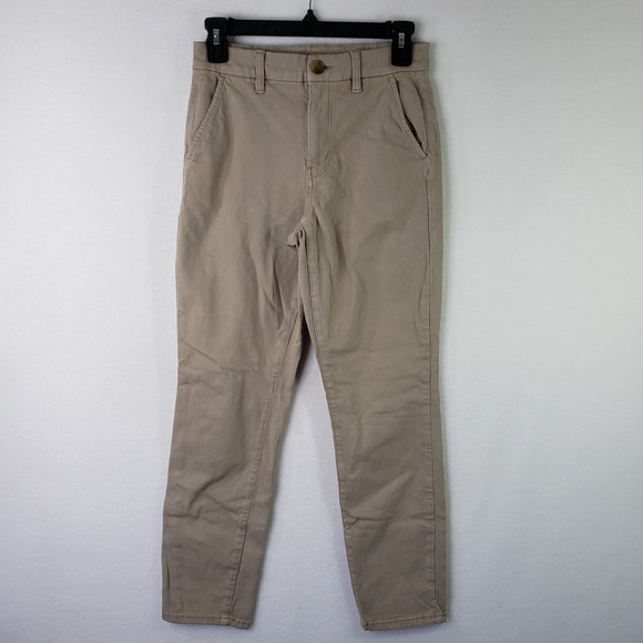 American Eagle By Payless Pants - American Eagle Curvy Hi-Rise Super Stretch Skinny Trousers Tan Womens 2 Short‎